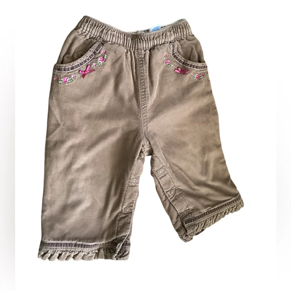 🪷 🚦3-$25🚦 TCP Tan Corduroy w/Pink Pants Size 12 months